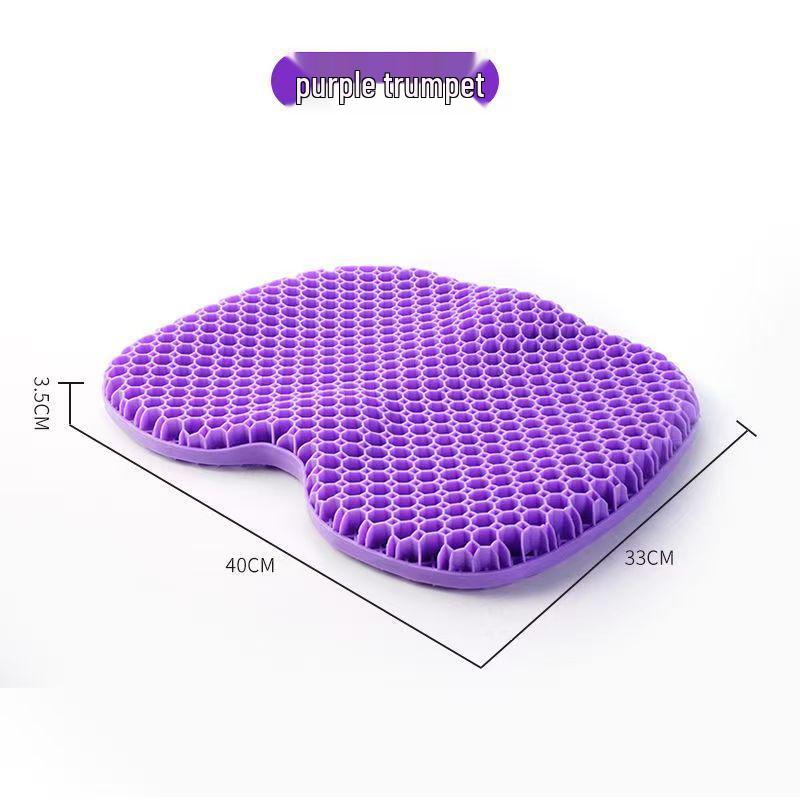 Gel Honeycomb Seat Cushion - Breathable, Double-Layer, Square Ice Pad for Car and Chairs