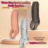 Reusable Realistic Penis Extender Sleeve with Cock Ring Delay Ejaculation Enlarger Condom Sex Toy for Men Performance Training