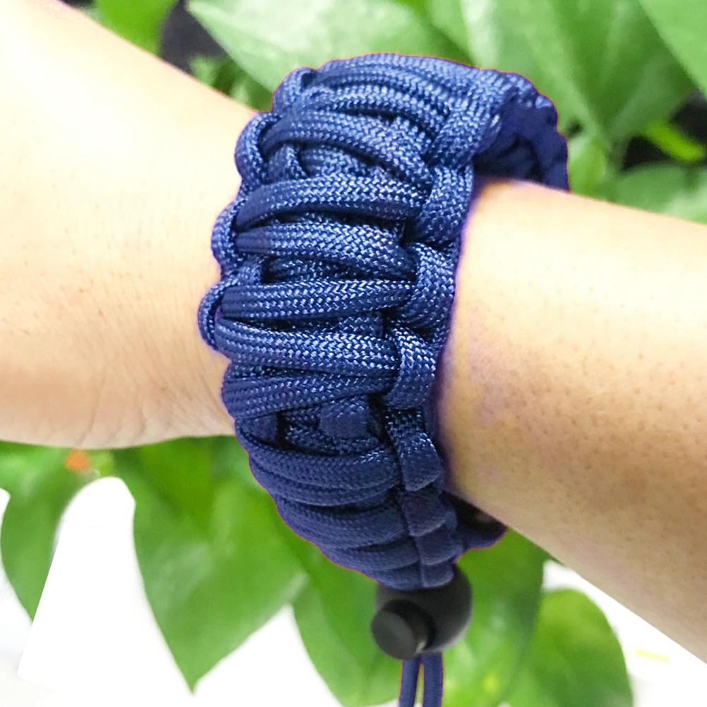 Large Size Camera Lanyard Weave Strap Anti Lost Anti Broken Digital Camera Wrist Band(Blue )