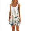 Women's Fashion Summer Beach Casual Print Sleeveless Cute Sling Dress Cute Sling Dress