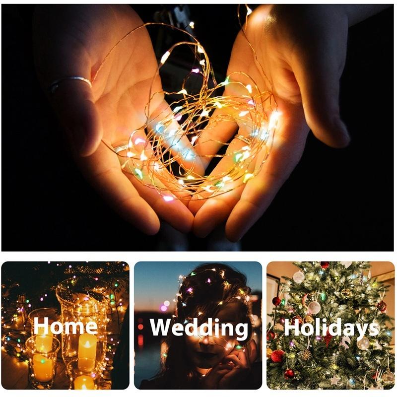 Outdoor Waterproof 8-mode Solar Light String Fairy Tale Light Outdoor Garden Viewing Light Christmas Party Decoration Atmosphere Light
