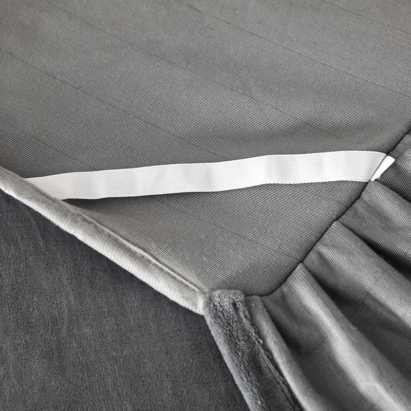 Jednobarevná sukně na postel Sametová pokrývka na postel na zimu Chrániče matrací šetrné k pokožce roupa de cama Domácí přehoz na postel (Žádný povlak na polštář)