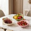 Shell Shape Fruit Bowl with Fork Plastic Integrated Fruit Basin Fruit Serving Plate  for Kitchen