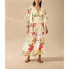 Amazon Vacation 2025 Summer New V-neck Fashion Loose Print High Waist Long Dress Women Dress