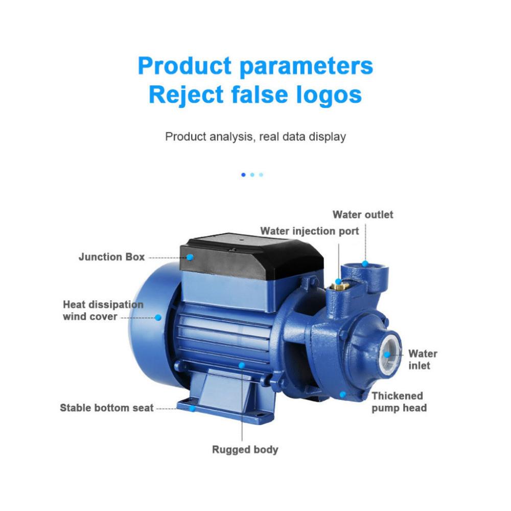BQB-60-Periferní vodní čerpadlo 0,5 HP 370 W Vysoký výtlak Velký průtok Inteligentní Automatické Samonasávací Vodní čerpadlo 27,3*13,8*16,3 cm