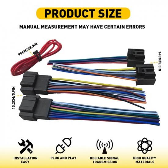 Car Replace Reverse Radio Wiring Harness For 2008-2012 BUICK Enclave