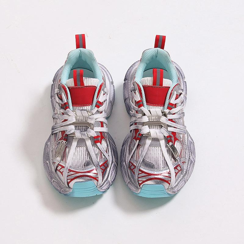 

Leather dad shoes women s new thick-soled heightening summer mesh breathable fashion strap sneakers 35