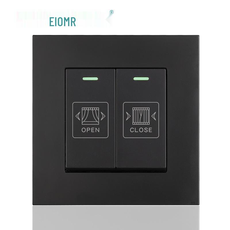 Black 16A German Standard Socket Panel with Double USB + Type C, Concealed European Installation