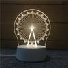 Christmas Claus Santa Tree Ferris Wheel 3d Creative Night Light Usb Straight Plug