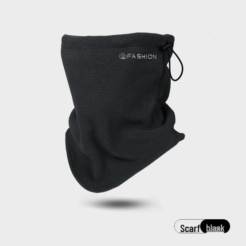 Men's Winter Windproof Cycling Hat & Scarf Combo – Plush, Thickened Protection for Cold Weather Sports.