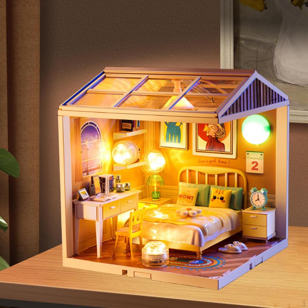 Craft Doll Houses with Furniture Tiny House Diorama for Teens And Kids
