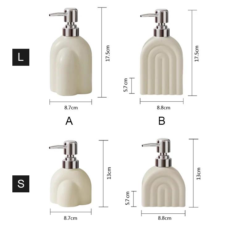Ceramic Lotion Bottles Soap Dispenser Hand Soap Bottle Home Bathroom Accessories Dispensing Bottle Shower Gel Shampoo Bottles