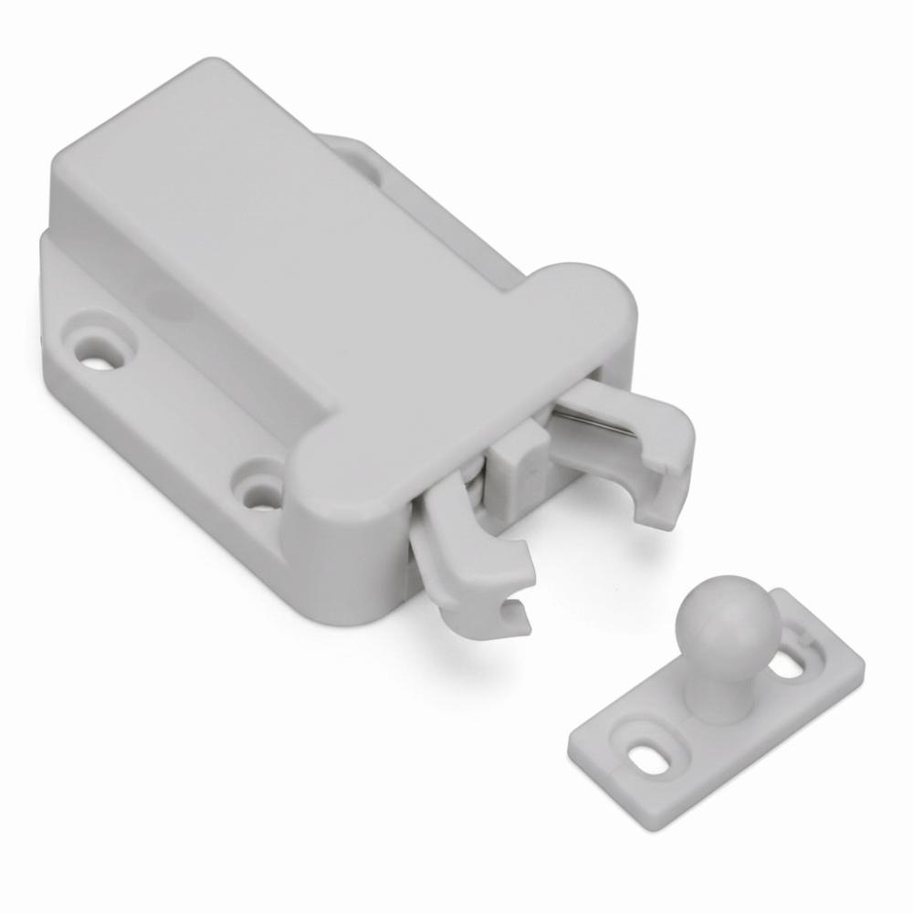 10pcs Durable White Cabinet Door Rebounder Beetle Shape Touch Release Cupboard Touch Release Latches Cupboard Latch Home