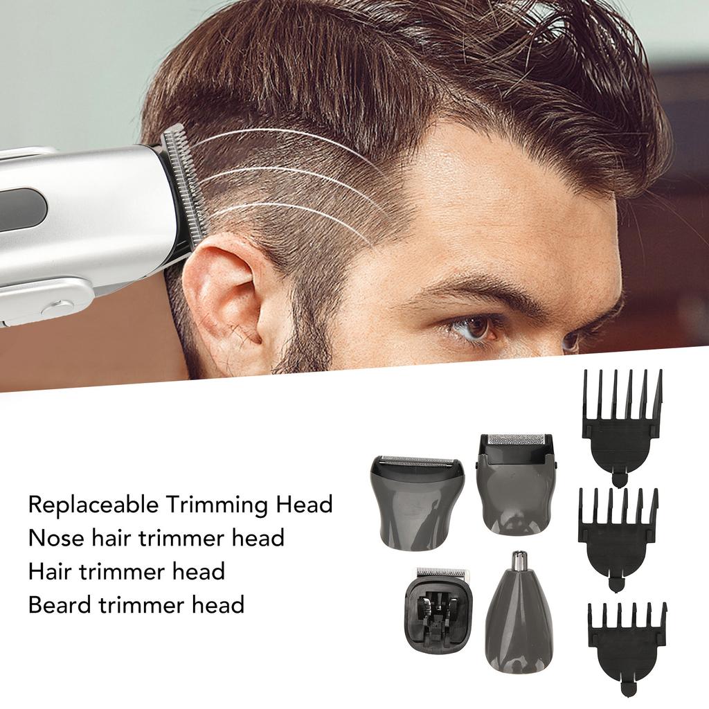8 In 1 Rechargeable Beard Hair Trimming Kit Cordless IPX7 Waterproof Nose Hair Clipper Kit