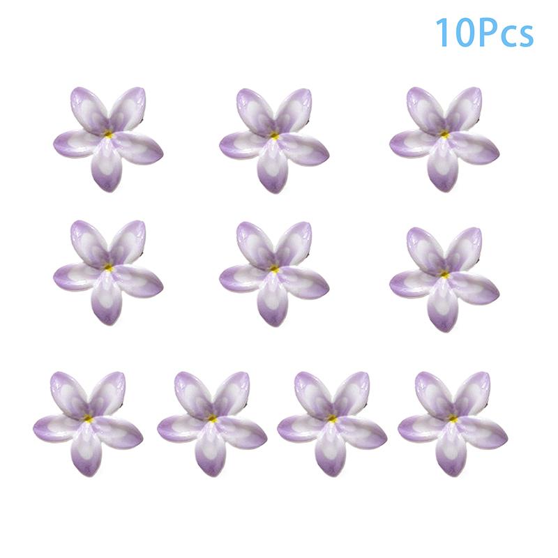 

10Pcs Gradient Flower Hair Clip For Women Sweet Hairpin Versatile Barrettes Hawaiian Headwear Elegant Hair Accessories
