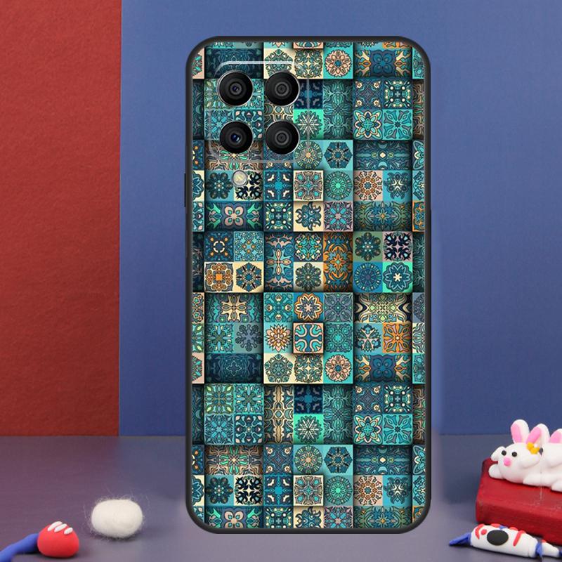Boho Tile Mosaic Aesthetic Case For Samsung Galaxy M13 M53 M06 M16 M31 M11 M35 M55 M15 M56 M36 M12 M32 M52 M14 M34 M54