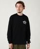 AVIREX SAGARA TOM CAT L/S T-SHIRT Men's M Black