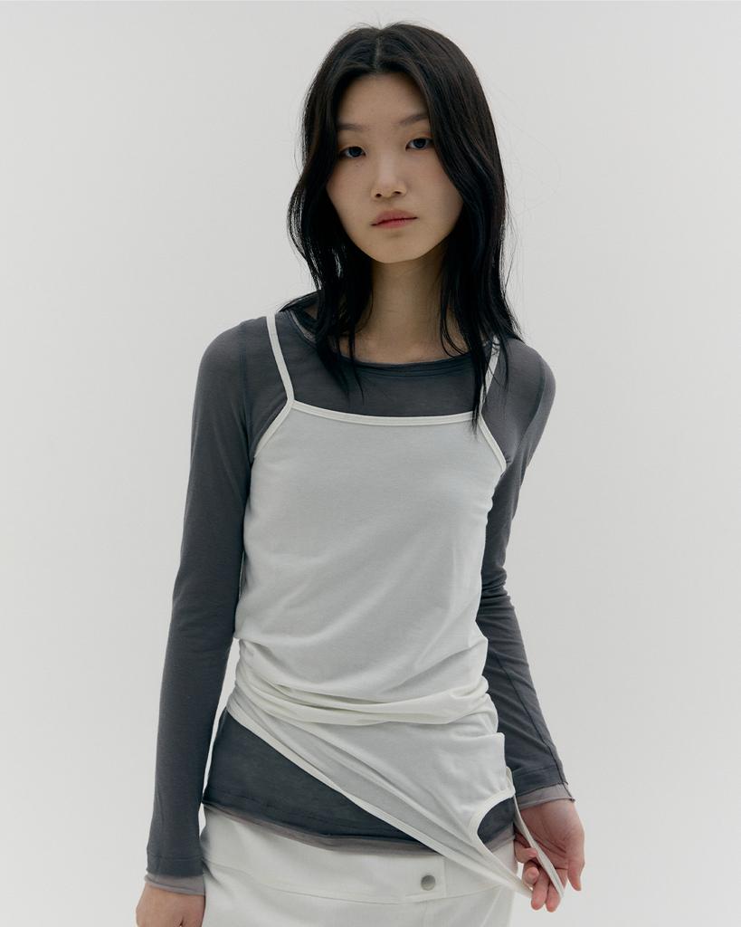 Kasel 3 Way Layered Sleeveless, White