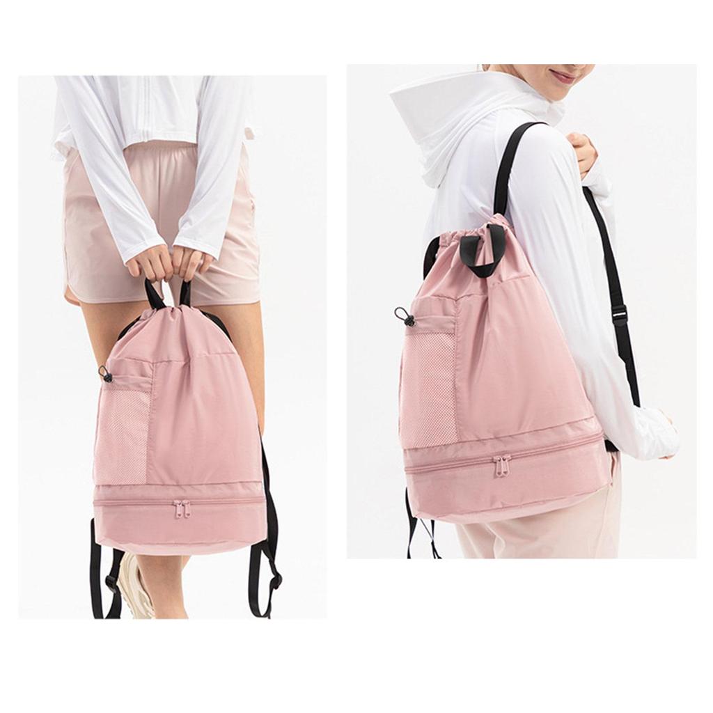 Mesh Swim Drawstring Backpacks Foldable Adjustable Shoulder Bag Sports Gym Bag for Soccer Pool Outdoor Basketball Volleyball