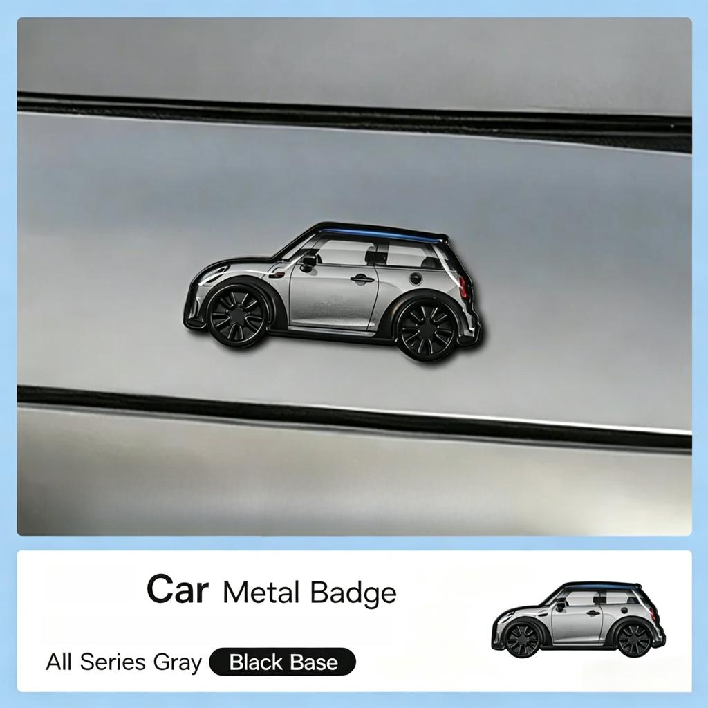 For MINI Cooper Metal Car Badge 3D Shaped Emblem Decal Universal for All MINI Models Waterproof Exterior Decoration