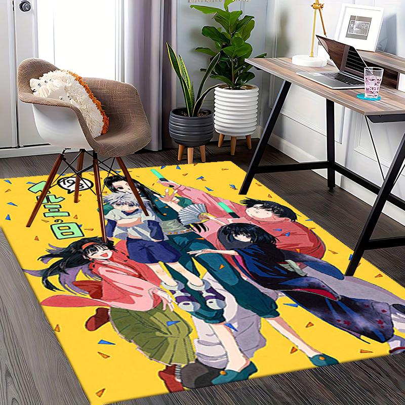 1pc Hunter x Hunter Carpet - Killua & Leorio Design Office Chair Mat, Anti-Slip Rug for Desk, Home Decor, Living Room, Bedroom, Game Room, Birthday Gi