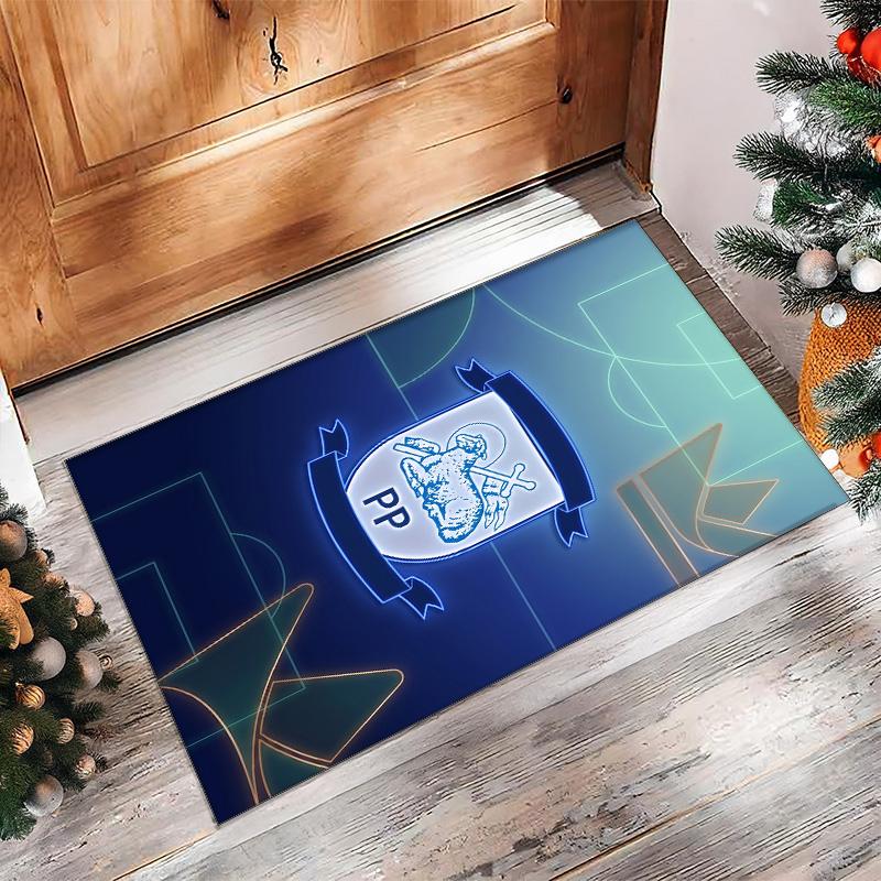 Tappeto in Velluto di Cristallo con Stampa del Preston North End Football Club, Comodo Assorbente d'Acqua Antiscivolo per Pavimenti Interni