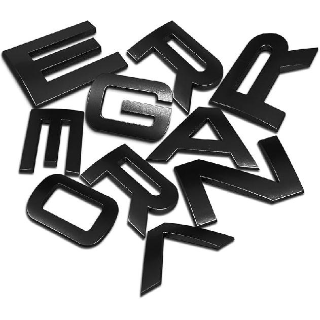 Replacement 3D Raised Front Head ABS Letter Decal Rear Letters Emblem Tailgate Letter Rear Emblem Sports Line Badge Compatible with RxxxE and RxxxR