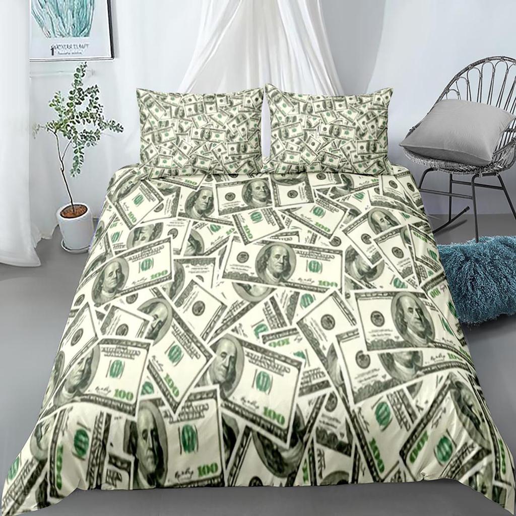 3D Home Textile Banknote Quilt Cover Digital Printing Three-Piece Digital Printing