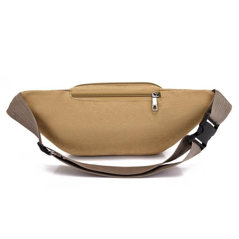 Afslappet Lærred Taljetaske Taljetaske Mobiltelefontaske Banantaske Fanny Pack Mænd