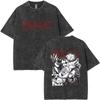 Anime Gachiakuta Riyo Vintage Washed T Shirts Men Women Manga Retro Oversized Short Sleeve Tshirt Male Fashion Trend Streetwear