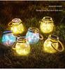 Solar-Powered Glass Crackle Hanging Garden Light – Creative Christmas Mason Jar Decoration