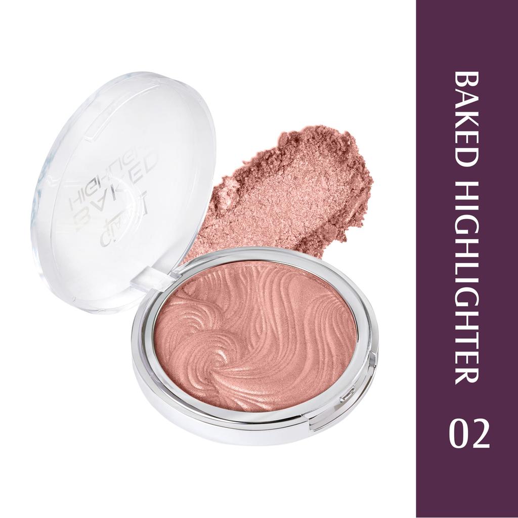 Glam21 Baked Highlighter | Silky Pigments | Mettalic Finish | Long Lasting Shimmer Look | Creamy Texture|Highly Blendable,Long Wear | Suitable for