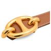 Auth HERMES Chaine d'Ancre Leather Belt Brown he9634gg Used