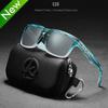 New KDEAM Brand High Quality Men Square Sunglasses Colors Sports Polarized Sun Glasses Reflective Coating Mirrored Lens