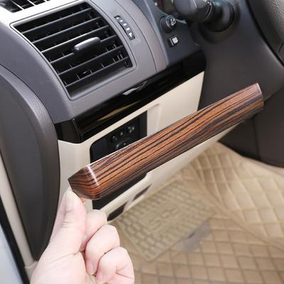 LHD Car ABS Interior Passenger Side Decoration Strip Trim For Toyota Land Cruiser Prado FJ150 150 2010-2018 Pine Wood Grain