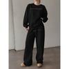 Graphic Print 2pcs Set, Crew Neck Sweatshirt & Pants, Women's Clothing