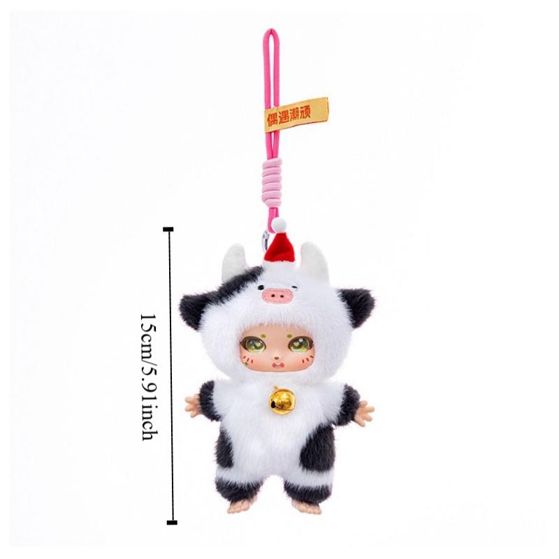 Big Eyes Stuffed Animals Keychain Soft Plush Vinyl Figurine Dolls Animal Series Plush Toy Comfort