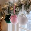 Velvet Foam Christmas Ball Christmas Tree Hanging Ornament Bowknot Sphere Festival Party Xmas DIY Decoration Balls Accessories