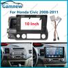 10 Inch Car Frame Fascia Air Conditioning Outlet Grille Adapter Radio Fitting Panel Kit For Honda Civic 2008-2011
