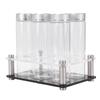 6PCS Coffee Beans Storage Tubes High Borosilicate Glass Coffee Bean Cellars with Display Stand for