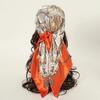 Satin Square Scarf Women Muslim Hijab Elegant  Print Silk Neckerchief Shawl Wraps Headband Handle Hair Accessories Bandana