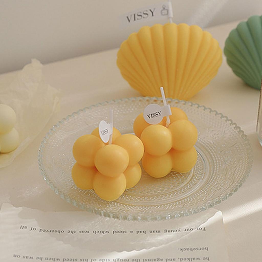 Pequena vela perfumada Mini cubo bolha em forma de velas de cera aromaterapia