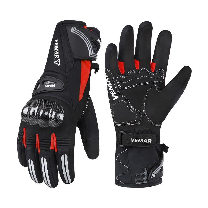 VEMAR Winter Motorcycle Gloves Men Women Windproof Waterproof Thermal Lined Cycling Protective Gear Safety Riding