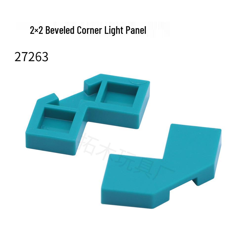 Compatible with LEGO 27263 2x2 Beveled Corner Smooth Top Small Stud Blocks
