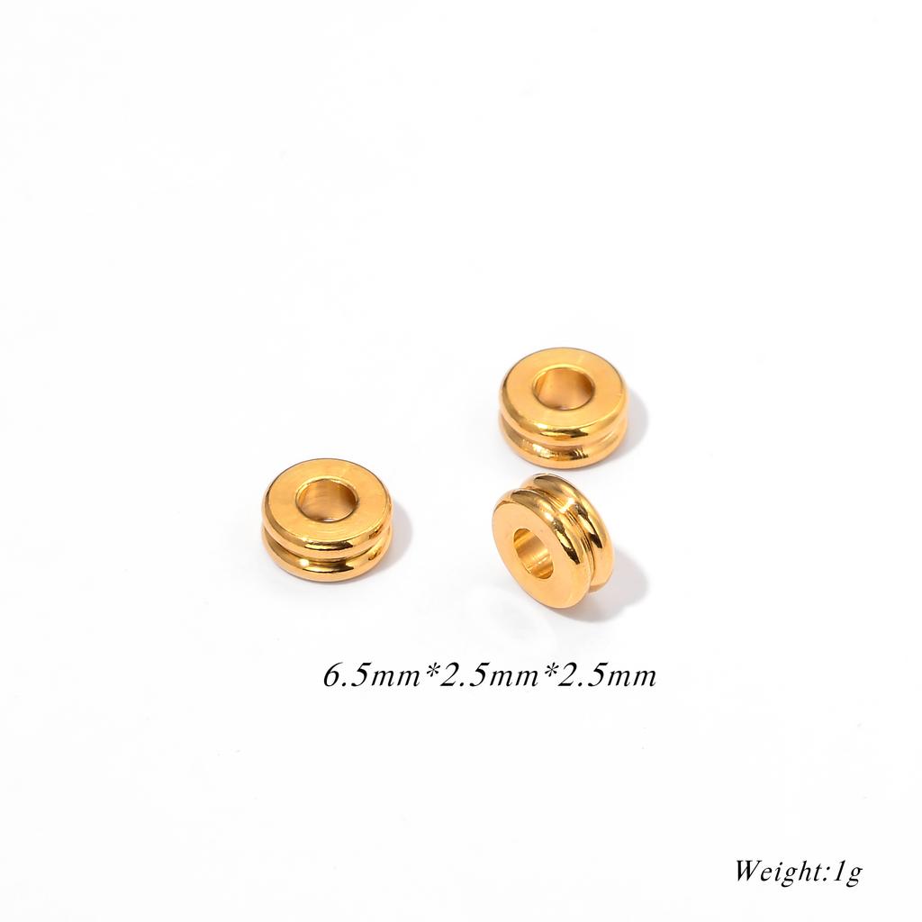 Wholesale 20pcs 2.5/3/4/5/6mm Stainless Steel Big Hole Loose Beads Spacer Beads for DIY Jewelry Making