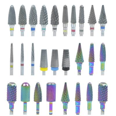 Punte per Unghie in Carburo di Tungsteno Accessorio per Trapano Elettrico per Manicure Frese per Rimuovere Smalto Gel per Unghie Strumenti per Unghie Efiles