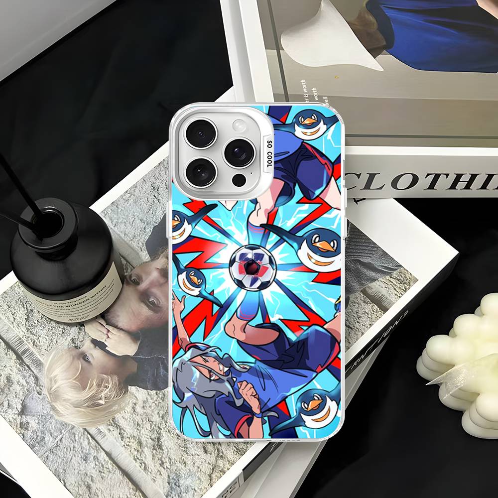 Axel Blaze Firestorm Inazuma Eleven Anime Phone Case For iPhone 17 16 15 14 11 12 13 Pro Max Pro Plus Colored Silver Cover