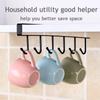 Coffee Cup Mug Holder Black White Hooks Shelf Multifunction Kitchen Cabinet Sundries Organizer Storage Hanger
