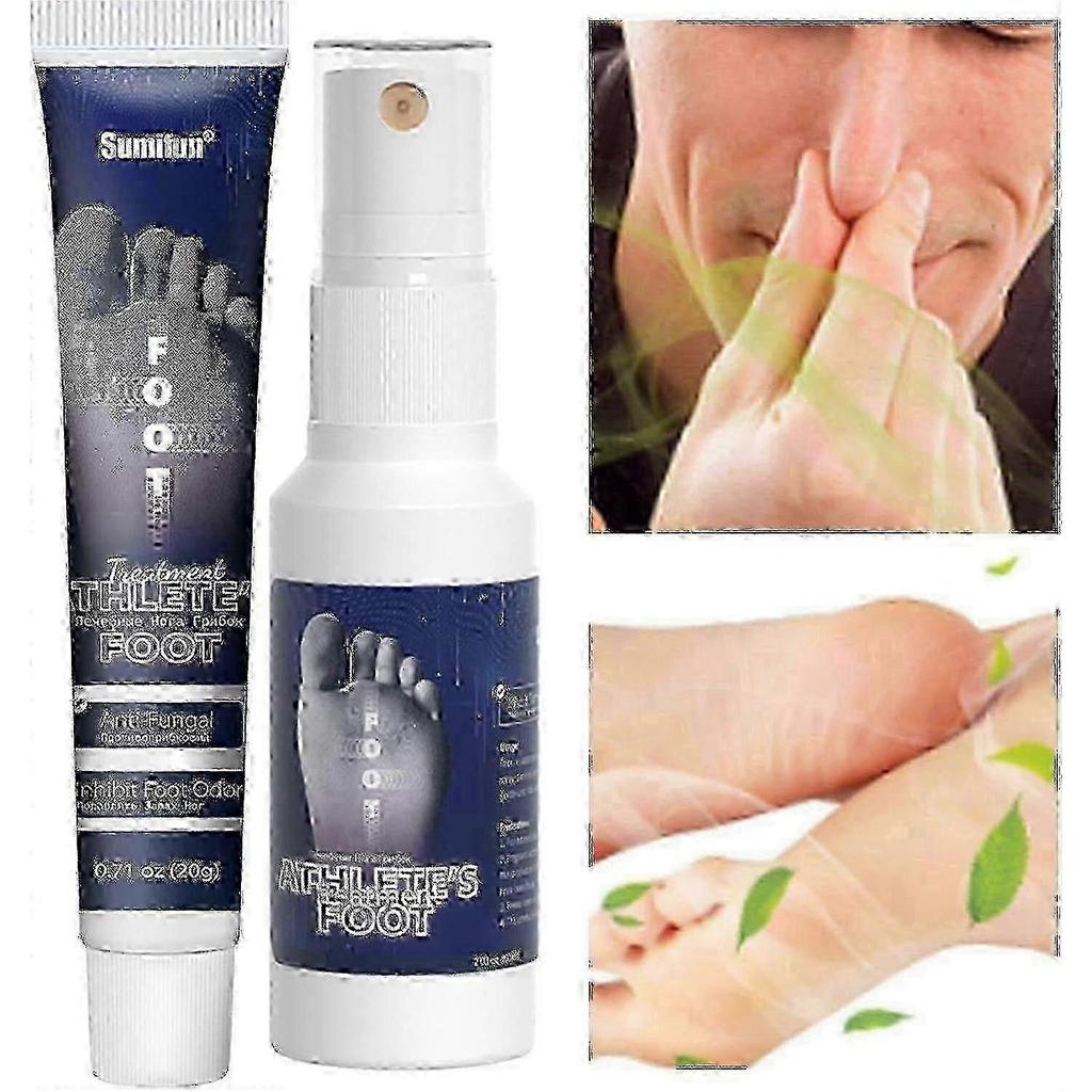 2025 Athlete Foot Care Set - Cream and Spray Combo for Strong Odor & Itch Relief, Long-Lasting Freshness, Unisex Foot Care Products