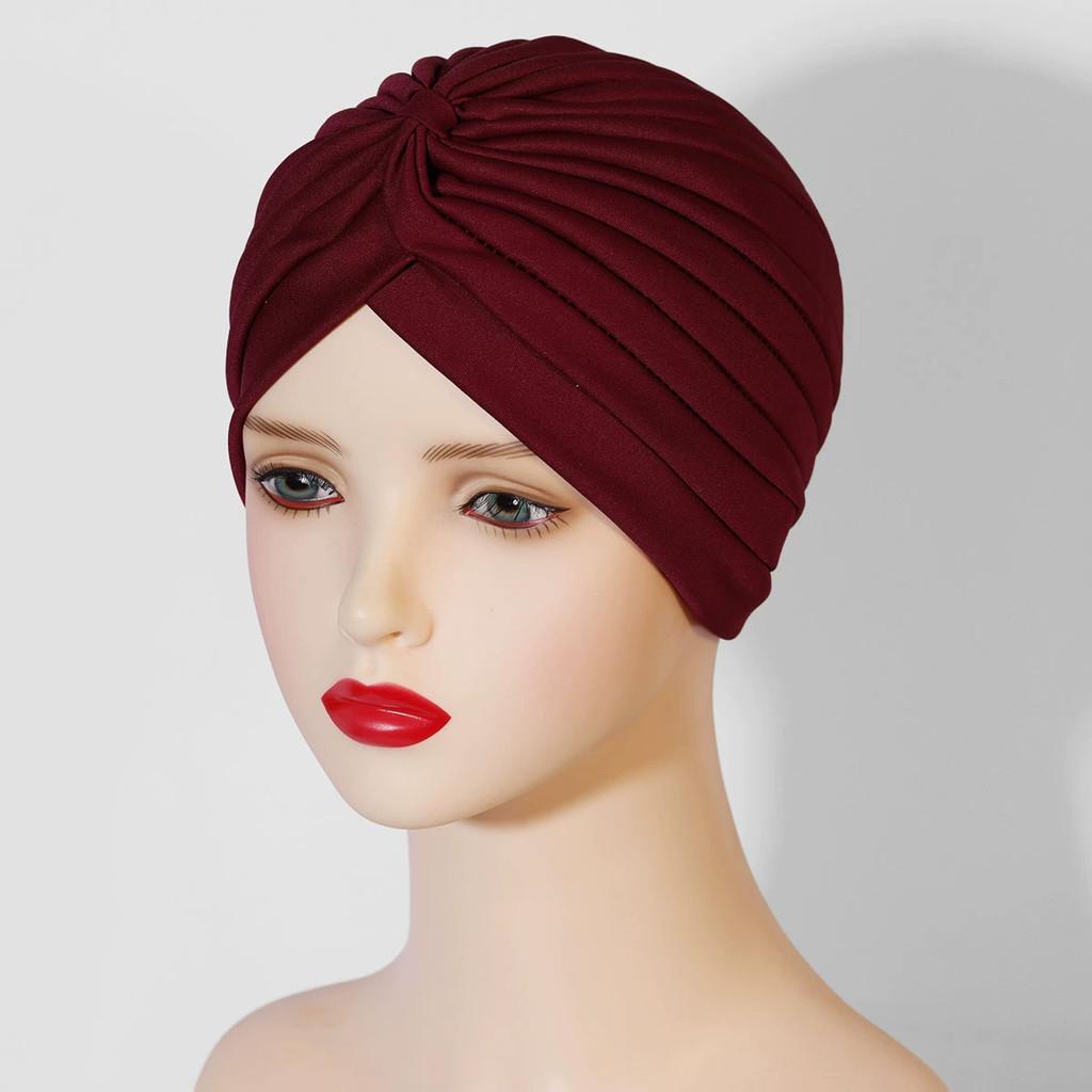 Indian Style Yoga Cap With No Brim Polyester Fabric Sunshade For Winter And Autumn